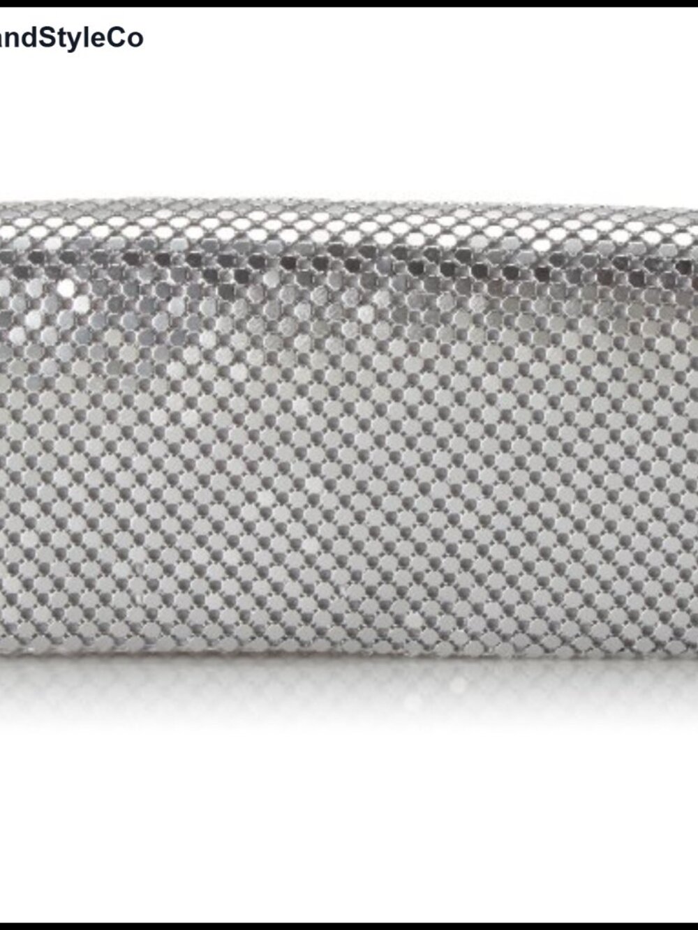 Metal Mesh Evening Bag Clutch Purse with Shoulder Chain Detachable